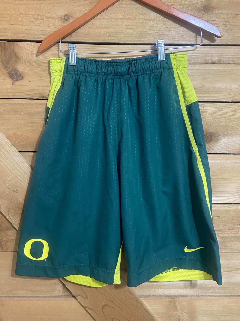 Nike Green & Yellow Oregon Ducks Athletic Shorts
